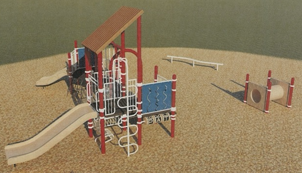 Playground rendering for Our Lady of Lourdes Catholic School, Vancouver WA