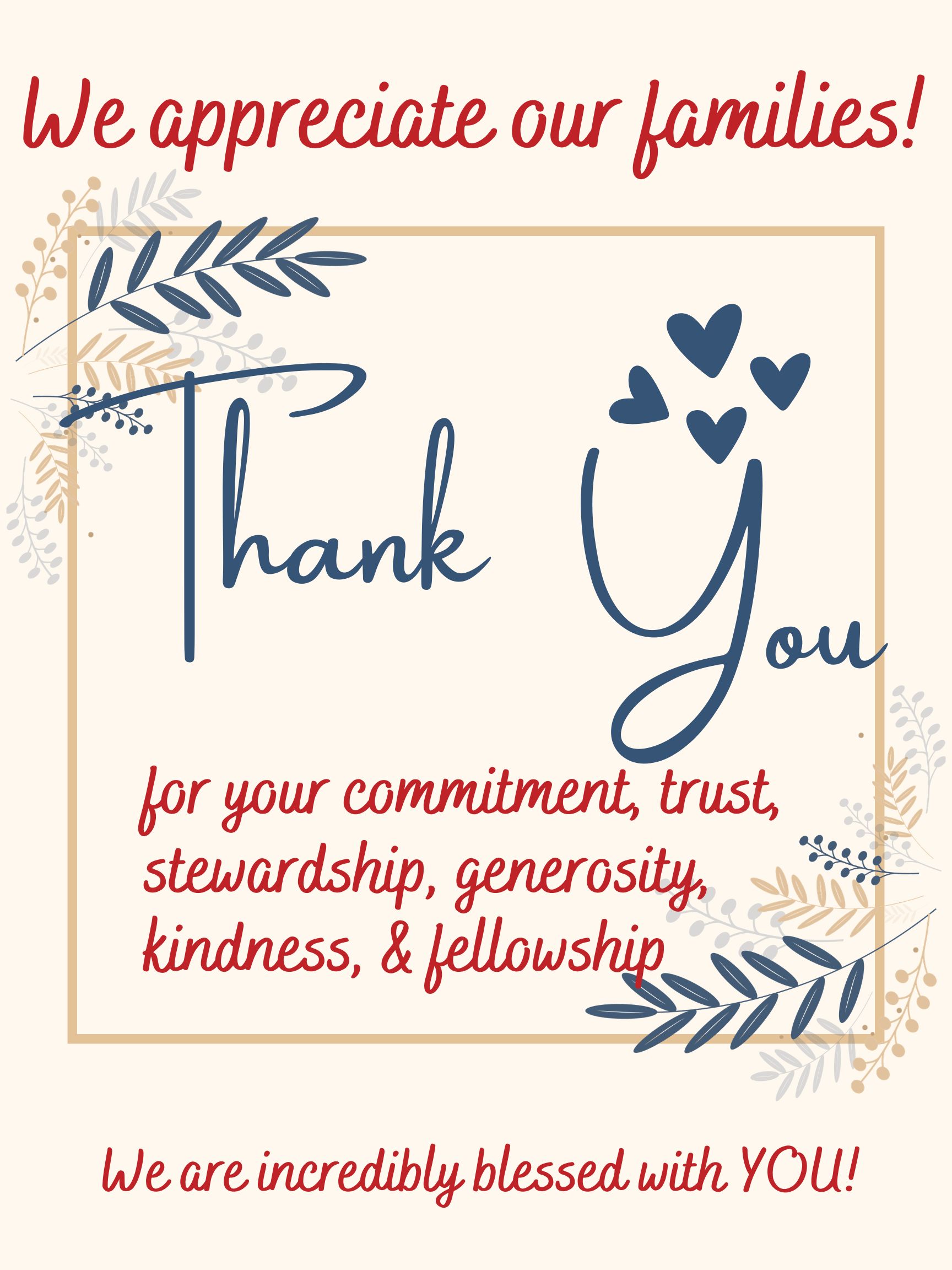 Family Appreciation at Our Lady of Lourdes Catholic School